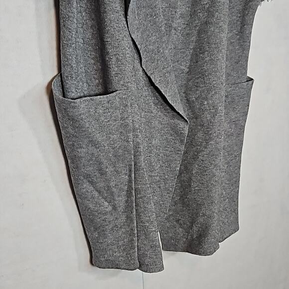 NWT THML Grey Oversized Open-front Long Cardigan Sweater - Picture 4 of 10